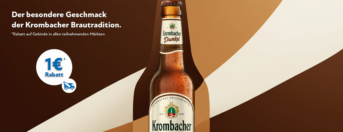 Krombacher Dunkel Rabattaktion 1 Euro - KW 40 und 41 in 2026